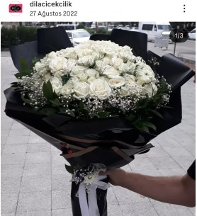 Buket 101 Beyaz Gül