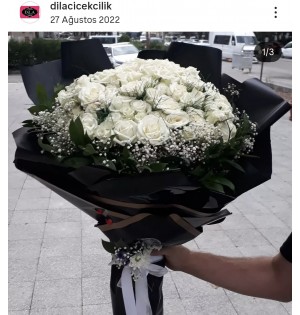 Buket 101 Beyaz Gül