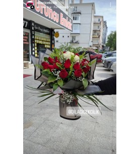 KIRMIZI BEYAZ 20 GÜL